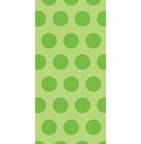 James Paul Products Candy Loot Bags - Fresh Lime Dots Perspective: front