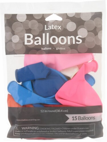 James Paul Products Balloons - 15 pk - Assorted Perspective: front