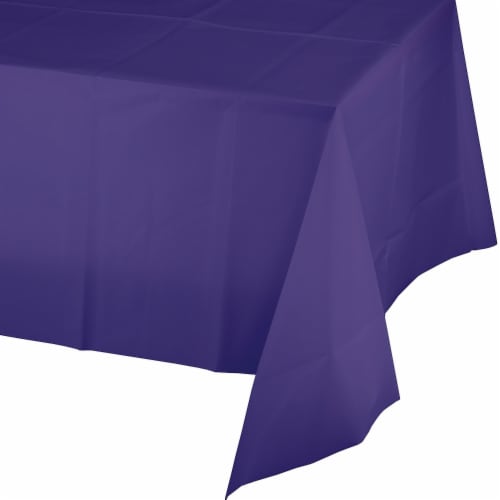 James Paul Products Plastic Table Cover - Purple Perspective: front