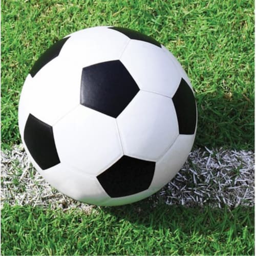 Creative Converting 657966 Sports Fanatic Soccer Beverage Napkins - Case of 216 Perspective: front
