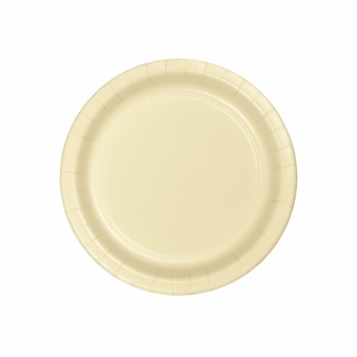 Touch of Color Creative Converting Ivory Paper Plates Perspective: front