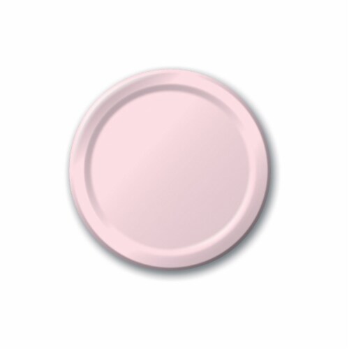 Creative Converting Paper Classic Pink Round Luncheon Plates Perspective: front