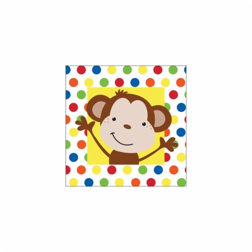 Creative Converting 653439 Fun Monkey Beverage Napkins 2-Ply - Case of 192 Perspective: front