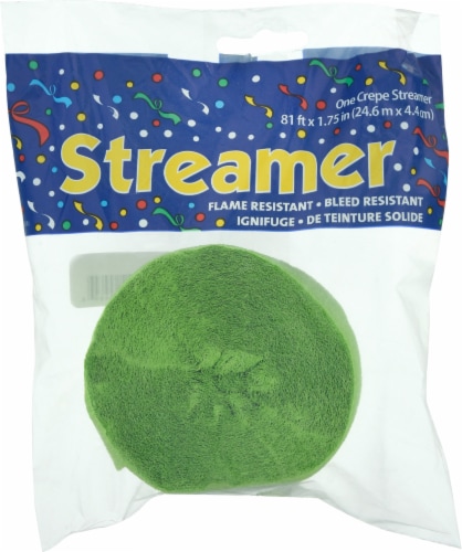 Creative Converting Touch of Color Party Streamer - Fresh Lime Perspective: front