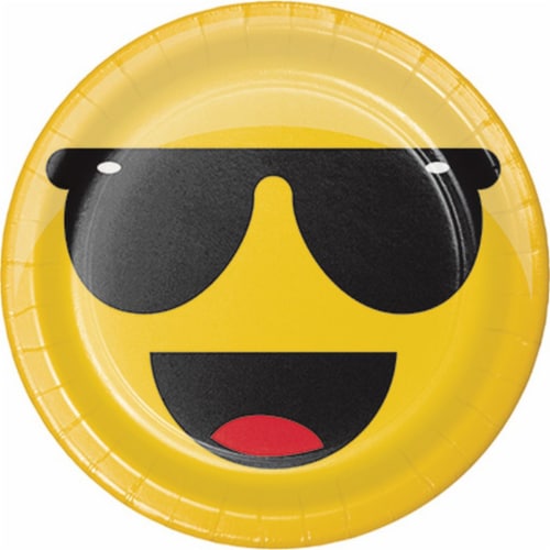 Creative Converting Show Your Emojions Lunch Plate Perspective: front