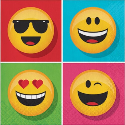 Creative Converting Show Your Emojions Lunch Napkin Perspective: front