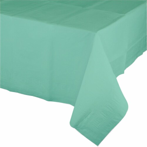 James Paul Products Plastic Tablecloth - Fresh Mint Perspective: front