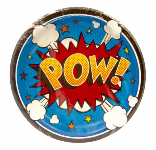 Hoffmaster Group Superhero Slogans Luncheon Plate Perspective: front