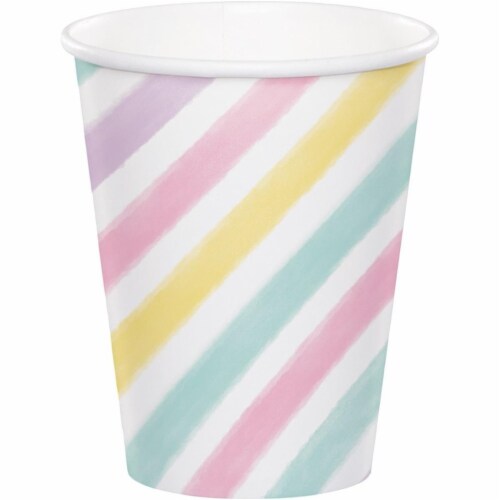 BuySeasons 268141 9 oz Unicorn Sparkle Paper Cup - 8 Piece Perspective: front