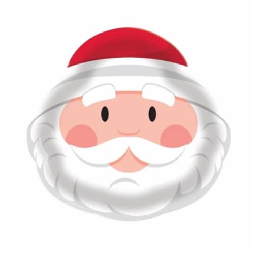 Creative Converting 331308 14 in. Santa Round Plastic Tray Perspective: front