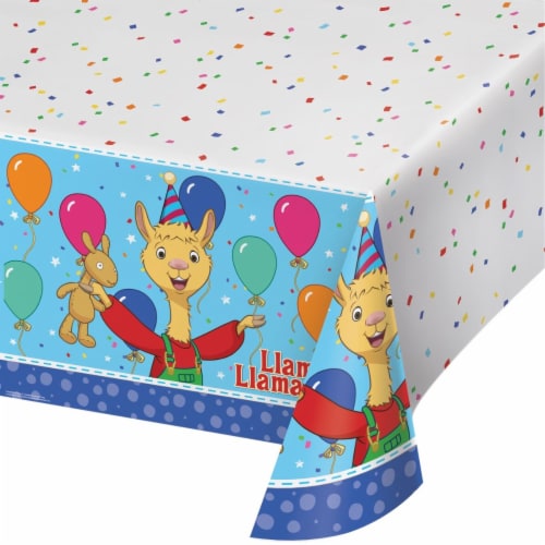 Creative Converting 338721 Llama Plastic Tablecloth Perspective: front