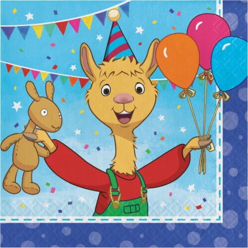 Creative Converting 338723 Llama Party Napkins, 16 Count Perspective: front