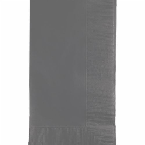 Creative Converting 339630 Glamour Gray 2 Ply Dinner Napkins, 50 Count Perspective: front