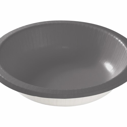 Creative Converting 339636 Glamour Gray Paper Bowls, 20 Count Perspective: front