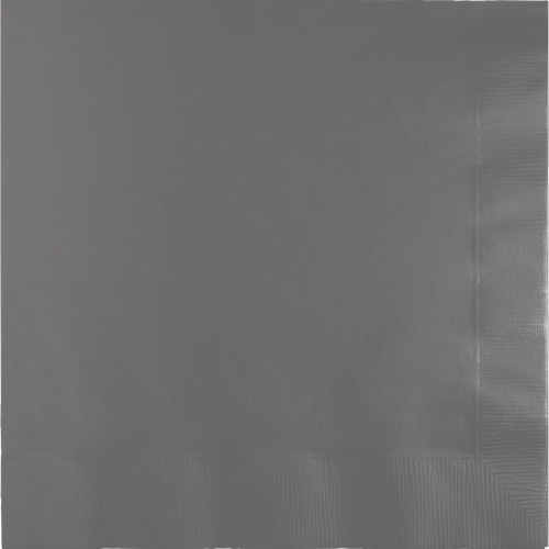 Creative Converting 339640 Glamour Gray 3 Ply Dinner Napkins, 25 Count Perspective: front