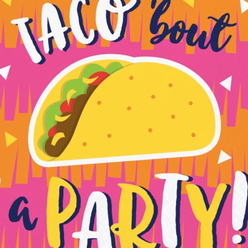 James Paul Products Fiesta Taco Beverage Napkins Perspective: front
