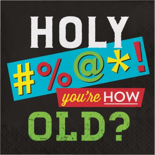 Creative Converting 339859 Old Age Humor Napkins, 16 Count Perspective: front