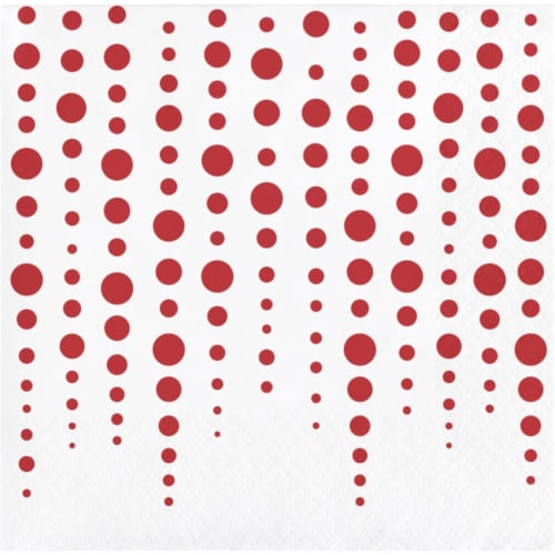 Creative Converting 339898 Ruby 40th Anniversary Beverage Napkins, 16 Count Perspective: front