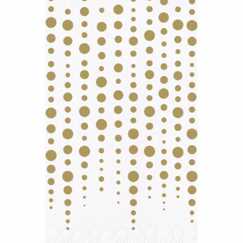 Creative Converting 339903 Gold 50th Anniversary Dinner Napkins, 16 Count Perspective: front