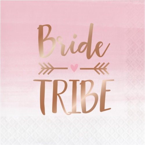 Creative Converting 340158 Rose All Day Bride Tribe Napkins, 16 Count Perspective: front