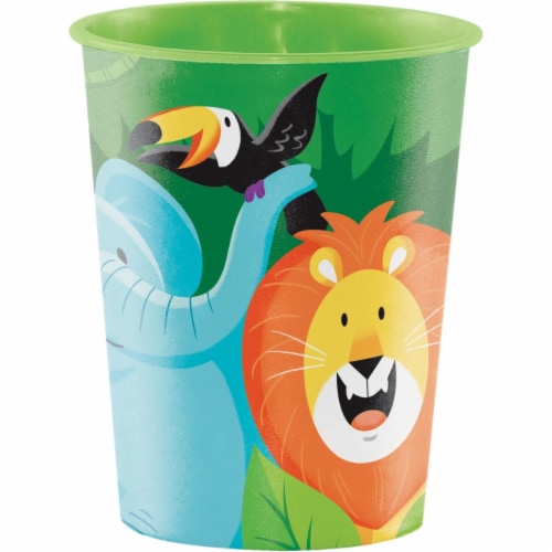 Hefty Party On Disposable Plastic Cups, Assorted, 16 Ounce, 100 Count