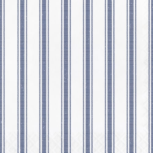 Creative Converting 340499 Navy Ticking Stripe Napkins, 16 Count Perspective: front