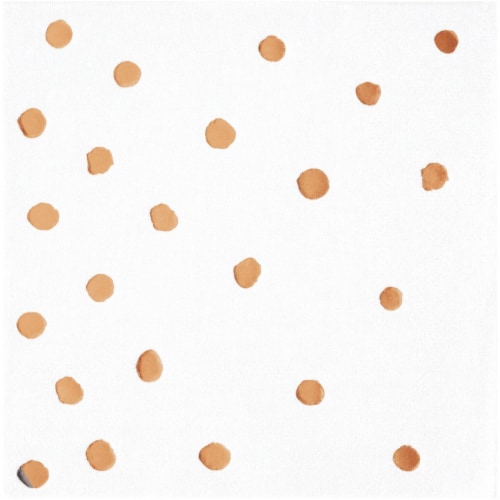 Creative Converting 343977 5 in. Rose Gold Foil Beverage Napkins, Rose Gold - Case of 12 - 16 Perspective: front