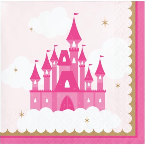 Creative Converting 344445 5 x 5 in. Napkins for Princess Drinks - 192 Count Perspective: front