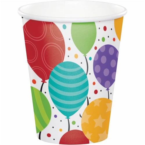 Creative Converting 344478 8 oz Shimmering Cup Balloons - 96 Count Perspective: front