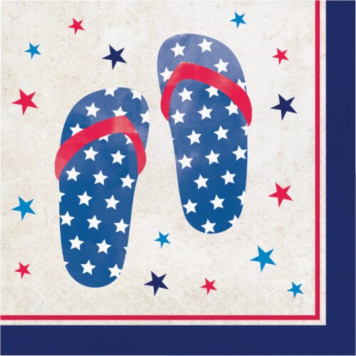 Creative Converting Patriotic Pattern Lunch Napkins Perspective: front