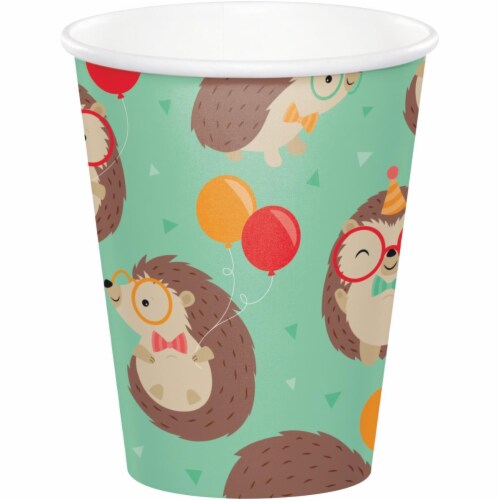 Creative Converting 345982 9 oz Hedgehog Party Cups - 96 Count Perspective: front