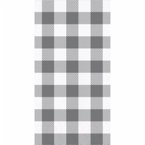 Creative Converting 346137 4 x 8 in. Buffalo Check Dinner 1 by 6 Fold 2-Ply Tissue Napkins, G Perspective: front