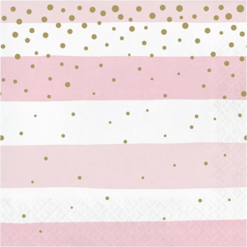 Creative Converting 346285 6.5 x 6.5 in. Celebration Luncheon 1 by 4 Fold 2-Ply Tissue Napkin Perspective: front