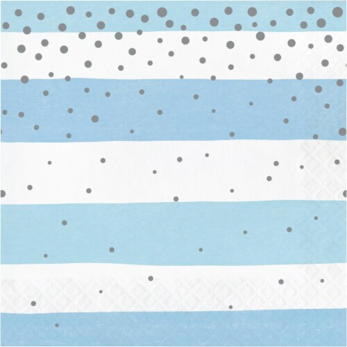 Creative Converting 346294 6.5 x 6.5 in. Celebration Luncheon 1 by 4 Fold 2-Ply Tissue Napkin Perspective: front