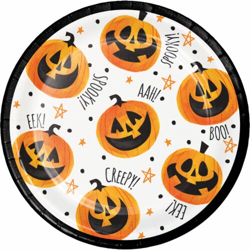 Creative Converting Partyin’ Pumpkins Plates Perspective: front