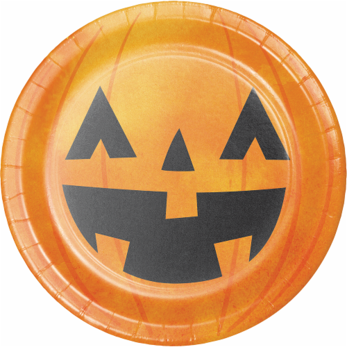 Creative Converting Chic Pumpkins Plates Perspective: front
