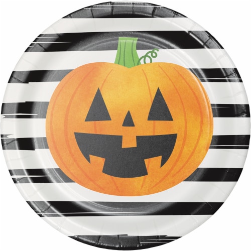 Creative Converting Chic Pumpkins Plates Perspective: front
