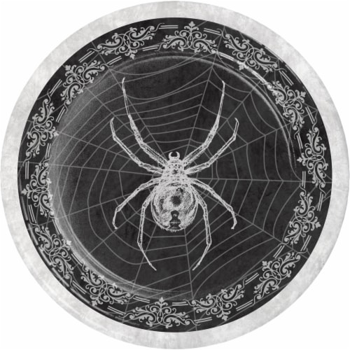 Creative Converting Skull & Spider 7-Inch Paper Plates Perspective: front