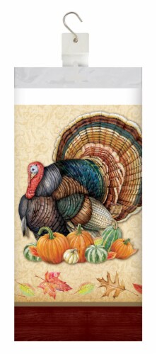 Creative Converting Harvest Turkey Tablecloth Perspective: front