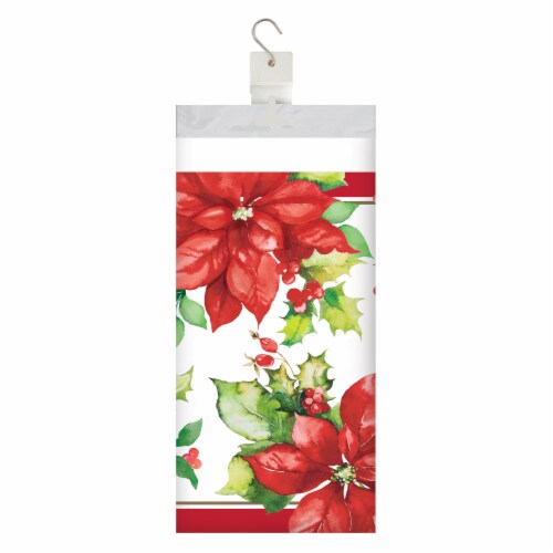 CC Paper Art Perfect Poinsettia Tablecloth Perspective: front