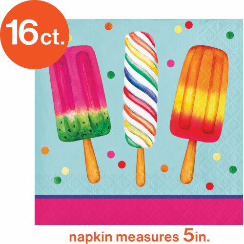 Creative Converting Sweet Summer Cocktail Napkins Perspective: front