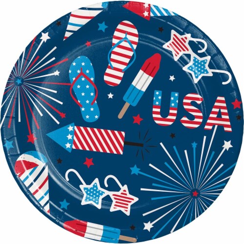 Creative Converting Land of Liberty Paper Dessert Plates - 8 Pack Perspective: front
