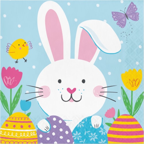 Hoffmaster Easter Egg Hunt Lunch Napkin Perspective: front