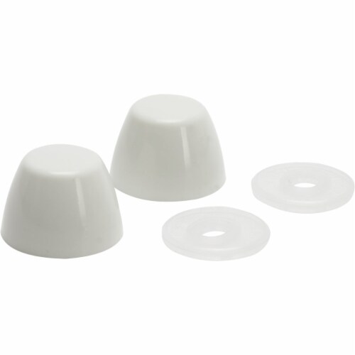 Fluidmaster White Plastic SnapOn Toilet Bolt Caps (2Pack) 7115, 1