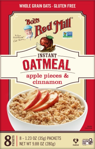 Bob's Red Mill® Gluten Free Apple Pieces & Cinnamon Instant Oatmeal Packets Perspective: front