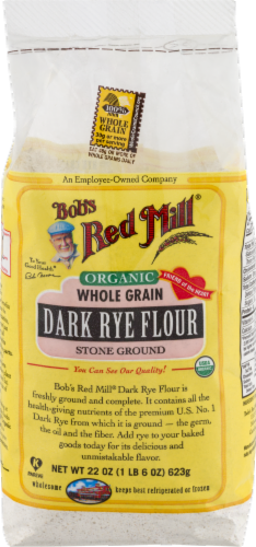 Bob's Red Mill Organic Whole Grain Dark Rye Flour Perspective: front