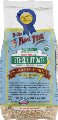 Bob's Red Mill® Organic Whole Grain Steel Cut Oats Perspective: front