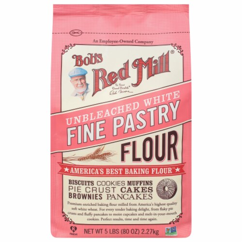 Bob's Red Mill Unbleached White Fine Pastry Flour Perspective: front