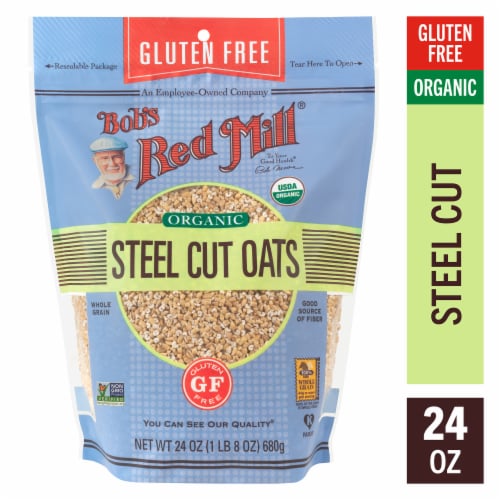 Bob's Red Mill Organic Steel Cut Oats Perspective: front