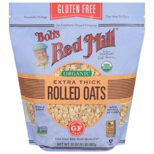 Bob's Red Mill Gluten Free Organic Thick Rolled Oats, 32 oz - Baker’s